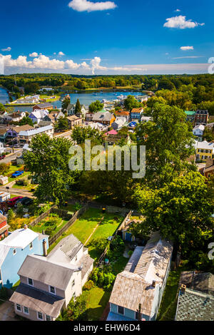 Blick auf Chesapeake Stadt an der Chesapeake Stadtbrücke, Maryland. Stockfoto