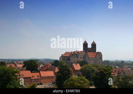 die Stiftskirche in Quedlinburg Stockfoto