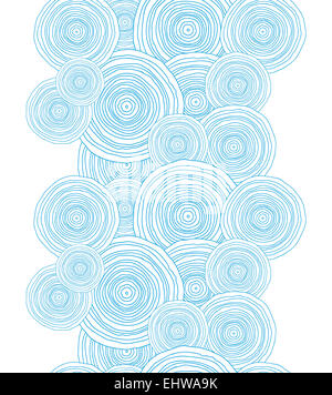 Doodle Kreis Wasser Textur vertikale Rahmenlinie Musterdesign Hintergrund Stockfoto