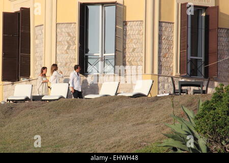 Elisabetta Canalis und Verlobter Brian Perri besuchen Sie Villa Mosca vor ihrer Hochzeit dort am Samstag (13 Sep 14) Featuring: Elisabetta Canalis wo: Sardinien, Italien: 12 Sep 2014