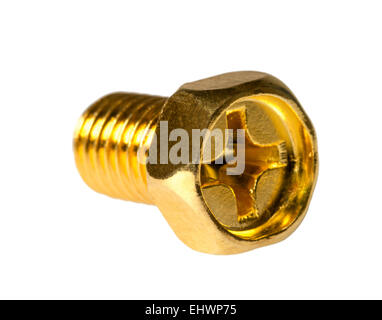 Gold-Schraube Stockfoto
