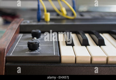 Retro-elektronische Tastatur Stockfoto