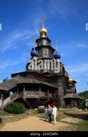 Russisch-Orthodoxe Holzkirche in der Mühle Nmuseum Gifhorn, Niedersachsen, Deutschland, Europa Stockfoto