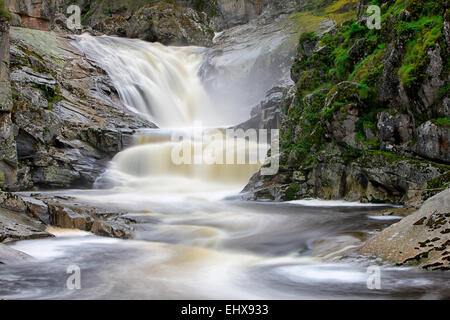 Spanien, Castille y Leon, Wasserfälle bei Arribe des UKE und Duero Fluss Stockfoto