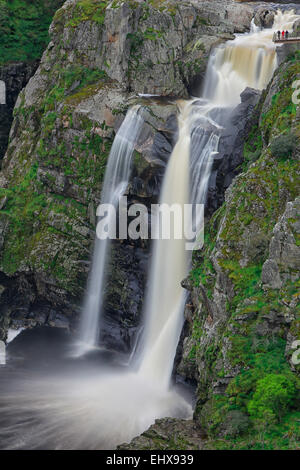 Spanien, Castille y Leon, Wasserfälle bei Arribe des UKE und Duero Fluss Stockfoto