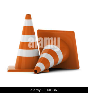 3D Render aus zwei Kegeln Stockfoto