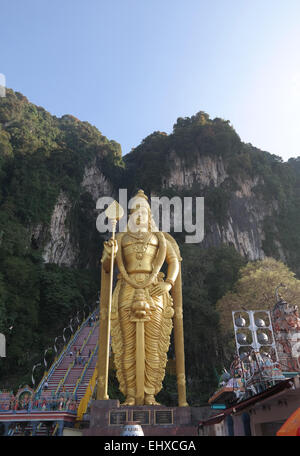 Gigantische Murugan Statue in Batu Caves, Malaysia Stockfoto