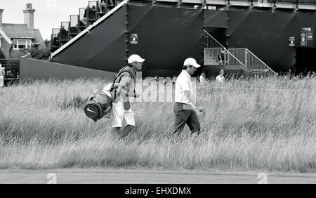 John Paramor, 2014 Royal Liverpool Hoylake Open Golf Championship, Buggie, Open 2014 Golf Turnier. Letzten Tag an der offenen, Royal Liverpool Stockfoto