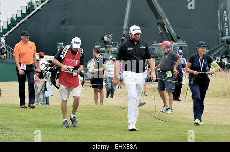 John Paramor, 2014 Royal Liverpool Hoylake Open Golf Championship, Buggie, Open 2014 Golf Turnier. Letzten Tag an der offenen, Royal Liverpool Stockfoto