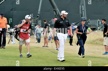 John Paramor, 2014 Royal Liverpool Hoylake Open Golf Championship, Buggie, Open 2014 Golf Turnier. Letzten Tag an der offenen, Royal Liverpool Stockfoto