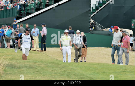 John Paramor, 2014 Royal Liverpool Hoylake Open Golf Championship, Buggie, Open 2014 Golf Turnier. Letzten Tag an der offenen, Royal Liverpool Stockfoto