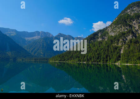 Österreich, Plansee, Tirol, See-Plansee, Seespitz, Ammergauer Alpen, Stockfoto