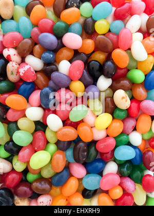 Bunten Geleebohnen Ostern Süßigkeiten Jellybean Hintergrund Stockfoto