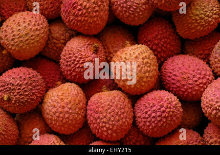 Litschi Litschi Litschi Litchi Chinensis closeup Stockfoto