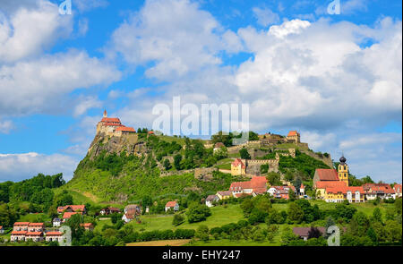 Burg Riegersburg eine mittelalterliche Burg auf ein schlafender Vulkan oberhalb der Stadt Riegersburg im österreichischen Bundesland Steiermark Stockfoto