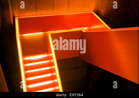 Besucherbereich Treppen von der Ruhr Museum Zeche Welterbe Zollverein in Essen, Nordrhein-Westfalen, Deutschland, Europa Stockfoto