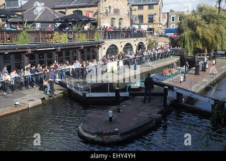 Grand Union Regent Canal Camden Lock in London Stockfoto