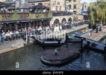 Grand Union Regent Canal Camden Lock in London Stockfoto