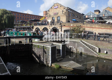 Grand Union Regent Canal Camden Lock in London Stockfoto