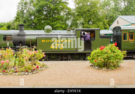 Bluebell Railway Dampflok LBSCR Billinton Radial Tank, No.B473 Birkenhain ist ein 0-6-2 t Motor in Brighton im Jahre 1898 erbaut. Stockfoto