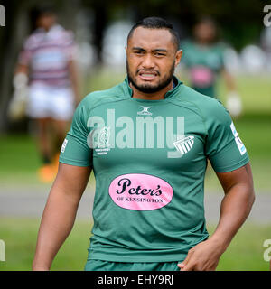 Sydney, Australien. 17. März 2015. NSW Waratah Spieler Sekope Kepu tragen seine Randwick Rugby Union Club Kit beim Training. Bildnachweis: MediaServicesAP/Alamy Live-Nachrichten Stockfoto