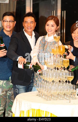 Hongkong, China. 17. März 2015. Charlene Choi feiert den Erfolg von Que Sera Sera in Hongkong, China am 17. März 2015. © TopPhoto/Alamy Live-Nachrichten Stockfoto