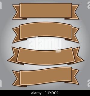 Vintage braunen Band Banner isoliert, Vektor-illustration Stock Vektor