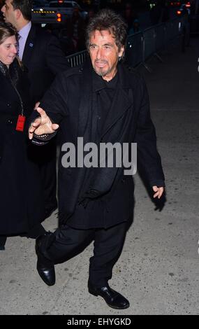 New York, USA. 18. März 2015. Al Pacino im Ankunftsbereich für DANNY COLLINS Premiere, AMC Theater im Lincoln Square, New York, NY 18. März 2015. Bildnachweis: Gregorio T. Binuya/Everett Collection/Alamy Live-Nachrichten Stockfoto