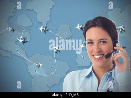 Fluggesellschaften-Call-center Stockfoto