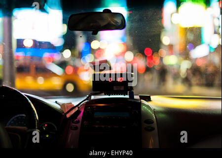 Innenministerium ein yellow Cab in New York, USA Stockfoto