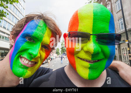 England, London, jährliche Gay Pride Parade, Teilnehmer Stockfoto