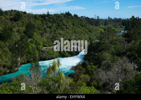 Huka Falls, Waikato River, in der Nähe von Taupo, Nord Islad, Neuseeland Stockfoto