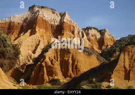 Portugal, Europa, Atlantik, Küste, Praia da Gale, Fontainhas, Melides Alentejo, Longueira, Klippen, Strand, Meer, Sand, Meer Stockfoto