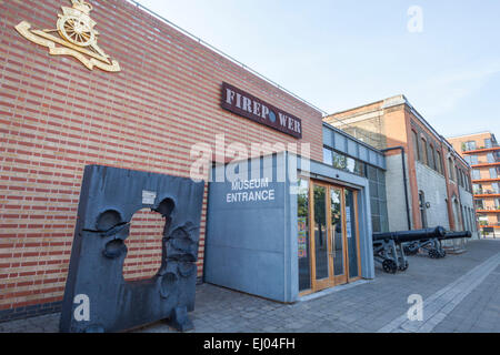 England, London, Woolwich, Feuerkraft Museumseingang Stockfoto