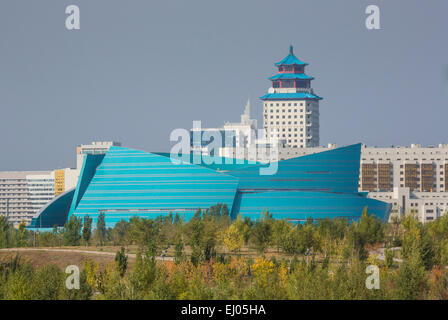 Verwaltungs-, Astana, Hörsaalgebäude, Stadt, Kasachstan, Zentralasien, Manfredi, New, Zustand, Sommer, Architekt, Merkmal Stockfoto