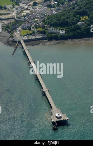 Antenne, Bangor Pier, Menai Strait, Bangor, Stockfoto