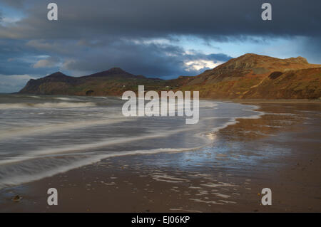 Dämmerung, Nefyn, Morfa Nefyn, Porth Dinllaen, Llyn Halbinsel Stockfoto