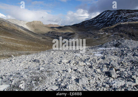 Europa, Graubünden, Graubünden, Schweiz, Unterengadin, Sent, Lais da Rims, Plateau, Berg Wüste, Berg, Stein, Fels, cl Stockfoto