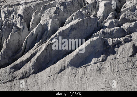 Schweiz, Europa, Wallis, Leukerbad, Wildstrubel Gletscher, Gletscher, Eis, Riss Stockfoto