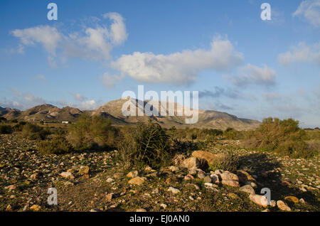 Spanien, Cabo de Gata, Naturschutzgebiet, Almeria, Rodalquilar, Steppe, Berge Stockfoto