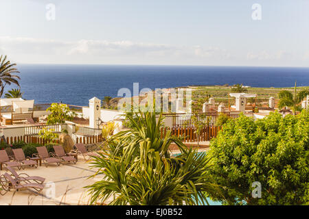 Luxus Hotel-Schwimmbad in Teneriffa Stockfoto