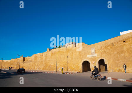 Wände der Cite Portugaise Spanisch alte Stadt, El Jadida, Marokko, Nordafrika Stockfoto