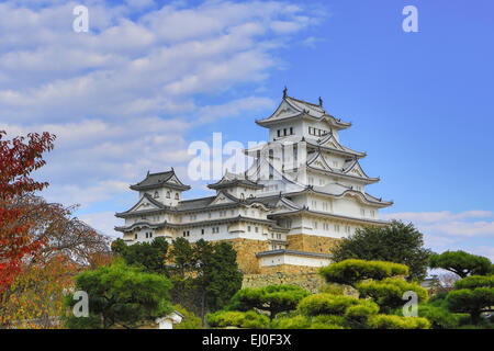 Welterbe, Stadt, Himeij, Japan, Asien, Landschaft, Architektur, bunt, Herbst, Geschichte, keine Menschen, Shirazaki, touristische, tr Stockfoto