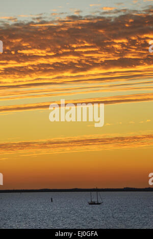 USA, Florida, Charlotte County, Punta Gorda, bunt, Himmel nach Sonnenuntergang Stockfoto