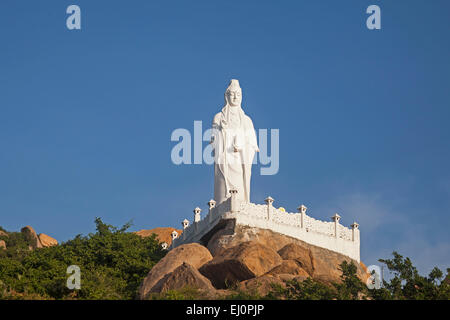 Buddha Statue, Statue, Buddha, Co, Tach, Binh Thuan, außen, Pagode, Pagode Turm, Sehenswertes, Tag, traditionelle, Turm, Stockfoto