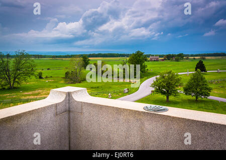 Aussicht auf das Pennsylvania-Denkmal in Gettysburg, Pennsylvania. Stockfoto