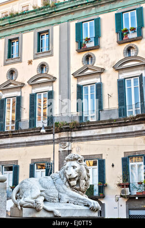 Napoli, Italien - 1. Januar 2014: Denkmal gewidmet neapolitanischen Märtyrer für Freiheit in Neapel gestorben. Piazza Dei Mar Stockfoto