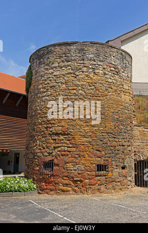 Europa, Deutschland, Europa, Rheinland-Pfalz, Bad Dürkheim, Weinstraße, Stadtmauer, Turm, Architektur, Gebäude, Wand, Historiographie Stockfoto