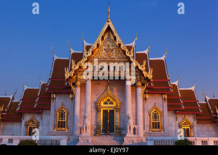 Thailand, Bangkok, Wat Benchamabophit aka The Marble Temple Stockfoto