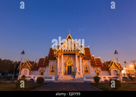 Thailand, Bangkok, Wat Benchamabophit aka The Marble Temple Stockfoto